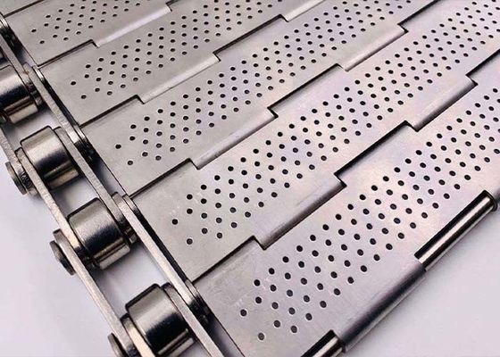스테인레스 스틸 구멍 뚫린 컨베이어 벨트 1mm-4mm 판 두께