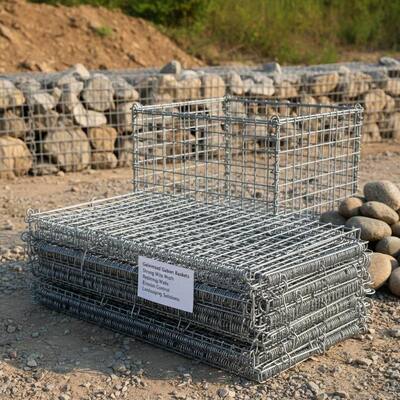 Galvanized Gabion Baskets Strong Wire Mesh Containers Ideal for Retaining Walls Erosion Control and Landscaping Solutions