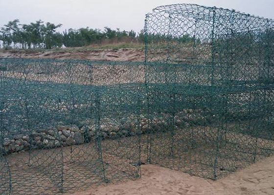 녹색 PVC 코팅 가비온 박스 2m-6m 육각형  Mesh