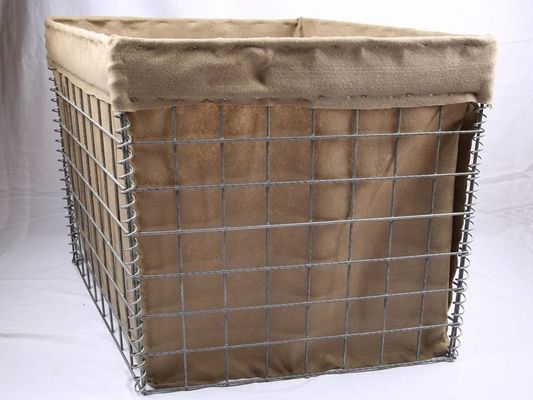2" × 2" Mesh Opening Gabion Blast Wall 3mm 와이어 직경 군사 통제에서 총알을 방어 해수염