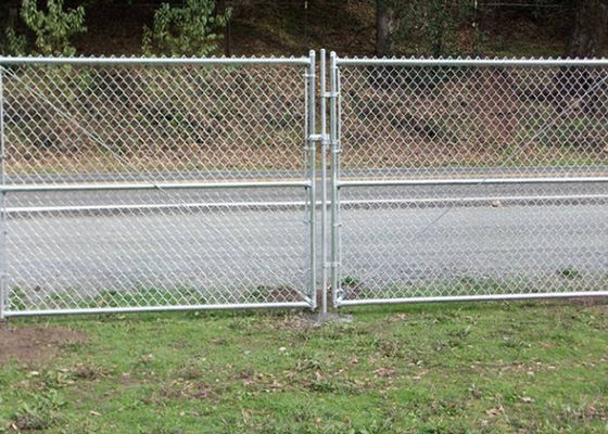 F654 F900 체인 링크 두배 회전식 수문 아연은 라운드 포스트로 덧입힝습니다