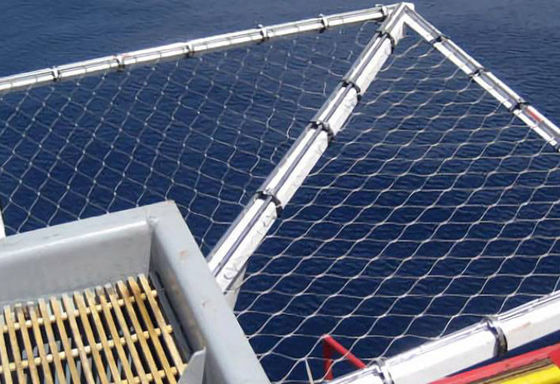 304 304L 로프 헬리데크 주변 안전망은 로프 메쉬를 맺었습니다