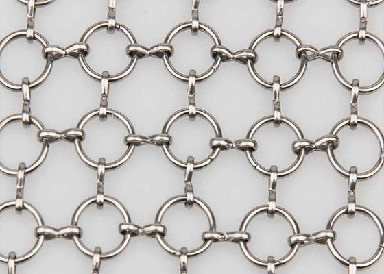 파란색 스테인리스 스틸 링 망 0.5mm-3mm 와이어 지름의 장식 망