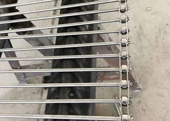 SS314 로드 강화 소결로 컨베이어 벨트 1100도 C 고온