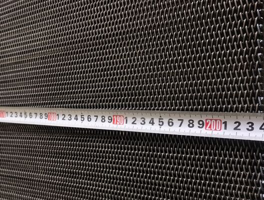 균형 잡힌 직물 금속 컨베이어 벨트 가벼운 강철 18A 1.6mm 와이어 5mm 막대기 피치 4.3mm 나선 건조 망
